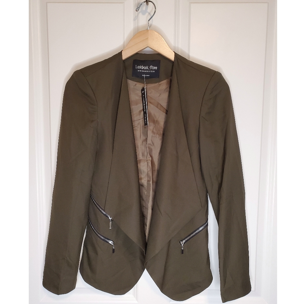 *NEW* Look book store Jacket. Color Olive Green Size 6